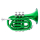 John Packer JP159 Bb Pocket Trumpet green