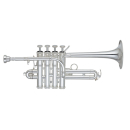John Packer JP254SW Bb/A Piccolo Trumpet versilbert