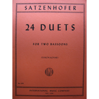 Satzenhofer 24 Duets for Two Bassoons IMC1078