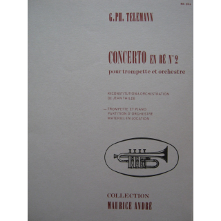 Telemann Concerto en Re Nr 2 Trompete Orchester GB2281